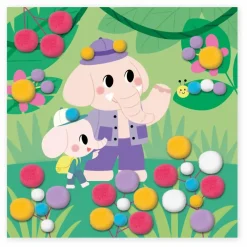 Collage Pompons - Janod x Hachette