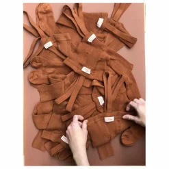 Collants à Bretelles Coton Bio | Rouille