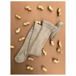 Collants à Bretelles Coton Bio | Beige