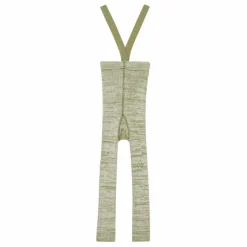 Collants à Bretelles Coton Bio Sans Pieds | Vert chiné