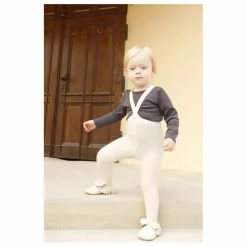 Collants à Bretelles Coton Bio | Ecru