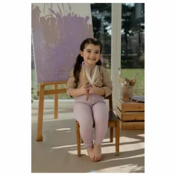 Collants à Bretelles Coton Bio Sans Pieds | Lavande