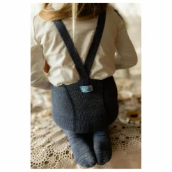 Collants à Bretelles Coton Bio | Bleu jean