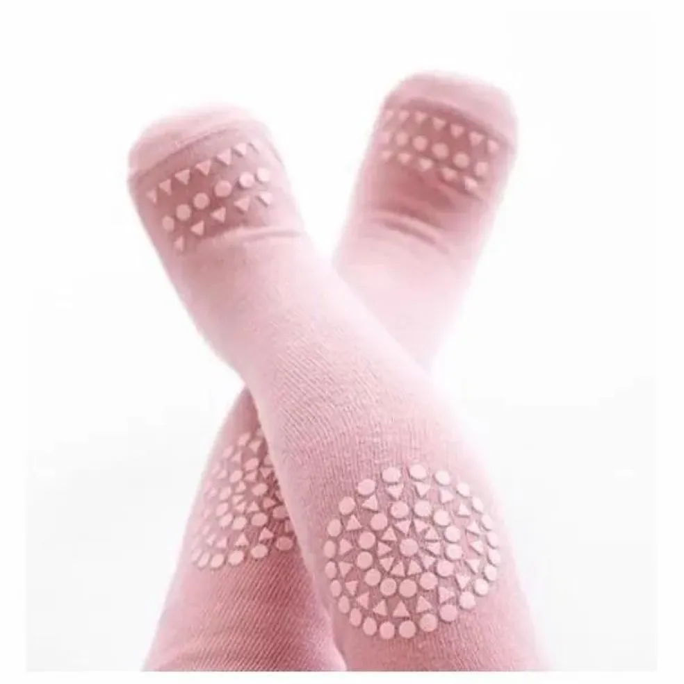 Collants Antidérapants Genoux et Pieds | Rose