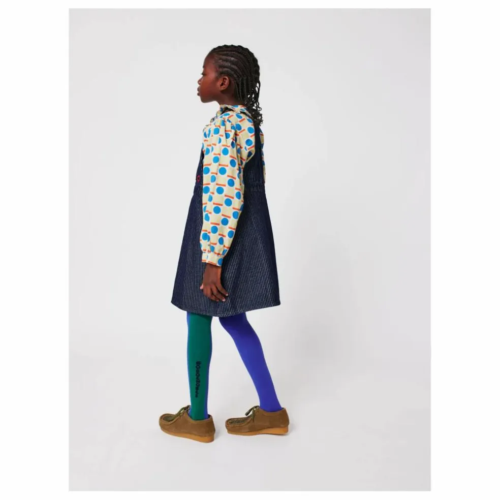 Collants Bobo Colorblock Coton Bio | Bleu