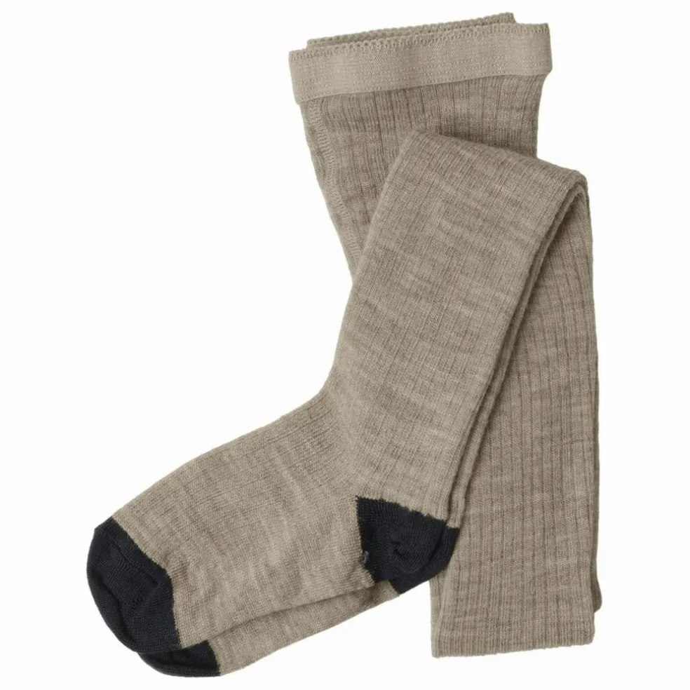 Collants Laine | Beige chiné