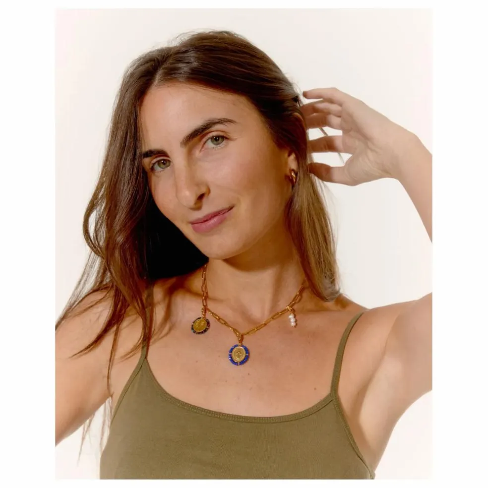 Collier Chaine et Charms Disco | Doré