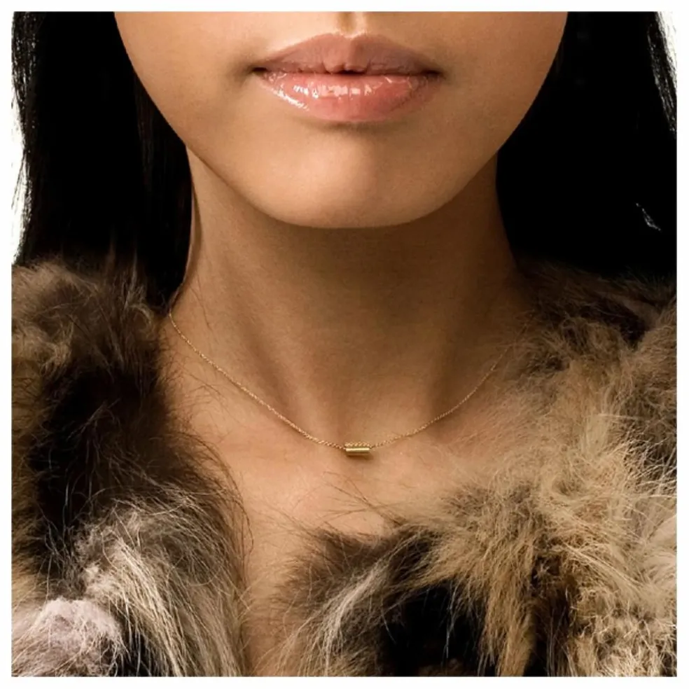 Collier Mini Straw | Or rose