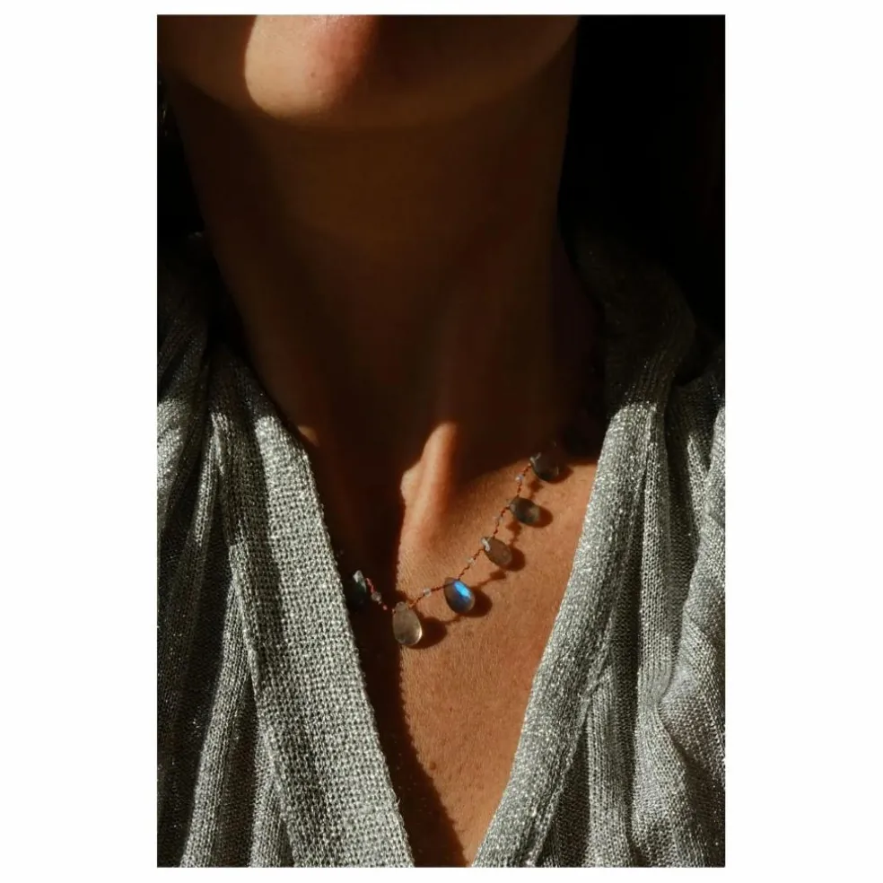 Collier Odin Drops & Beads | Labradorite