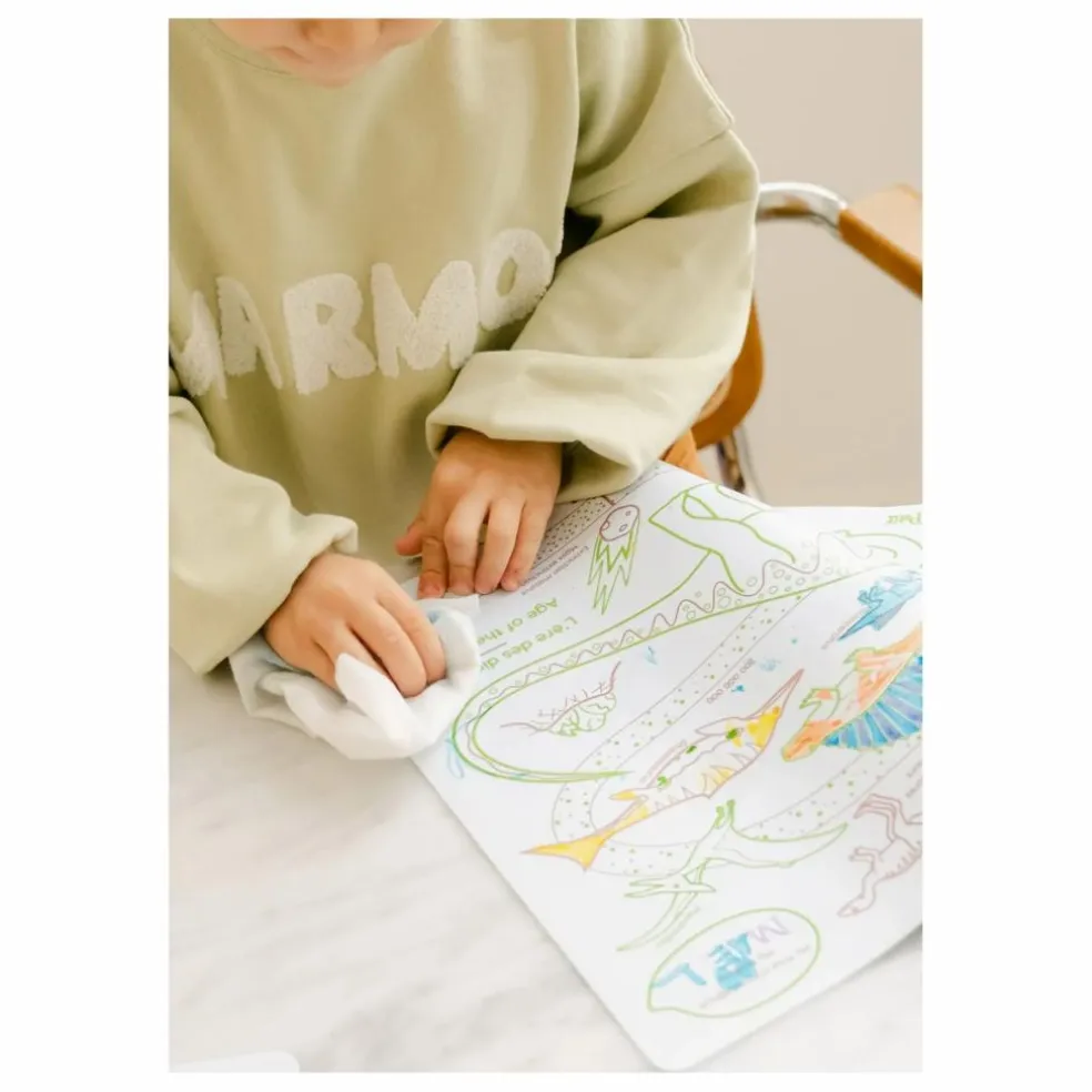 Coloriage éducatif L'âge des Dinosaures avec 3 feutres