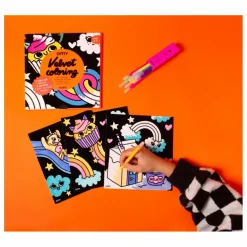 Coloriage velours - Kawai | Orange