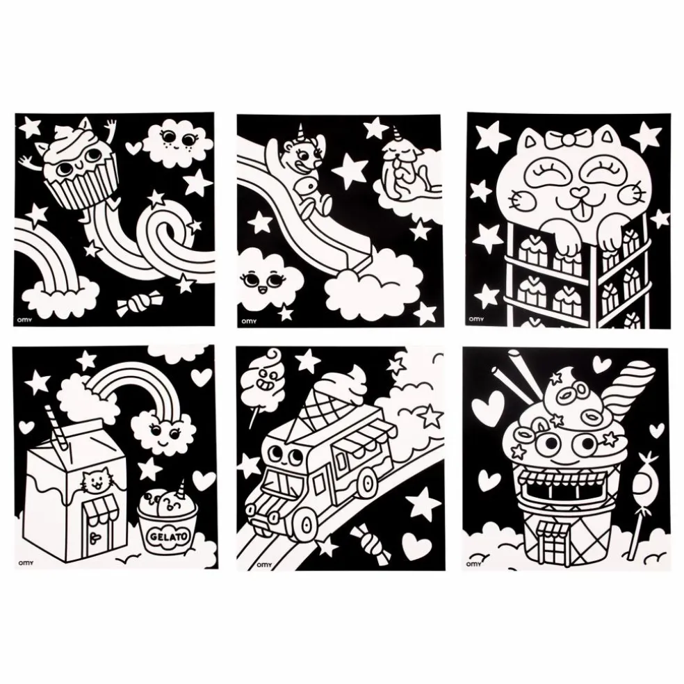 Coloriage velours - Kawai | Orange