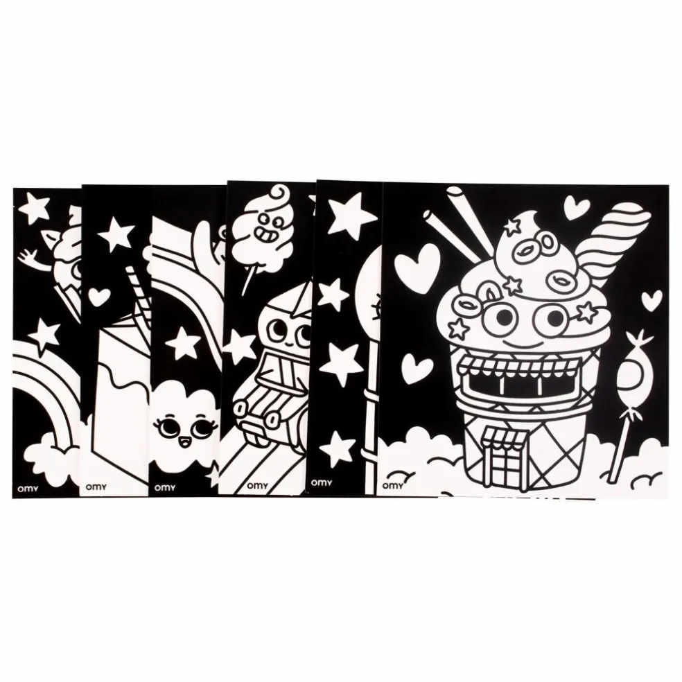 Coloriage velours - Kawai | Orange