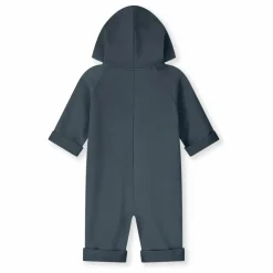 Combinaison à Capuche Coton Bio | Bleu gris