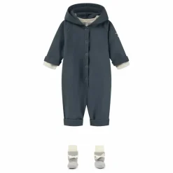 Combinaison à Capuche Coton Bio | Bleu gris