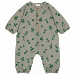 Combinaison Big Papi Trèfles Velours Côtelé Coton Bio | Gris