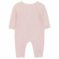 Combinaison Brodée Laine | Rose pâle