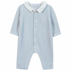 Combinaison Brodée Lapin | Bleu ciel