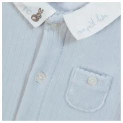 Combinaison Brodée Lapin | Bleu ciel