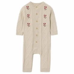 Combinaison Brodée Maille | Beige