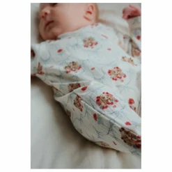 Combinaison Cache Cœur Minnie Chiens Pointelle Coton Bio | Ecru