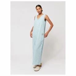 Combinaison Ceinturée Vichy - Collection Femme | Bleu turquoise