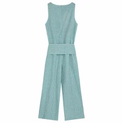 Combinaison Ceinturée Vichy - Collection Femme | Bleu turquoise