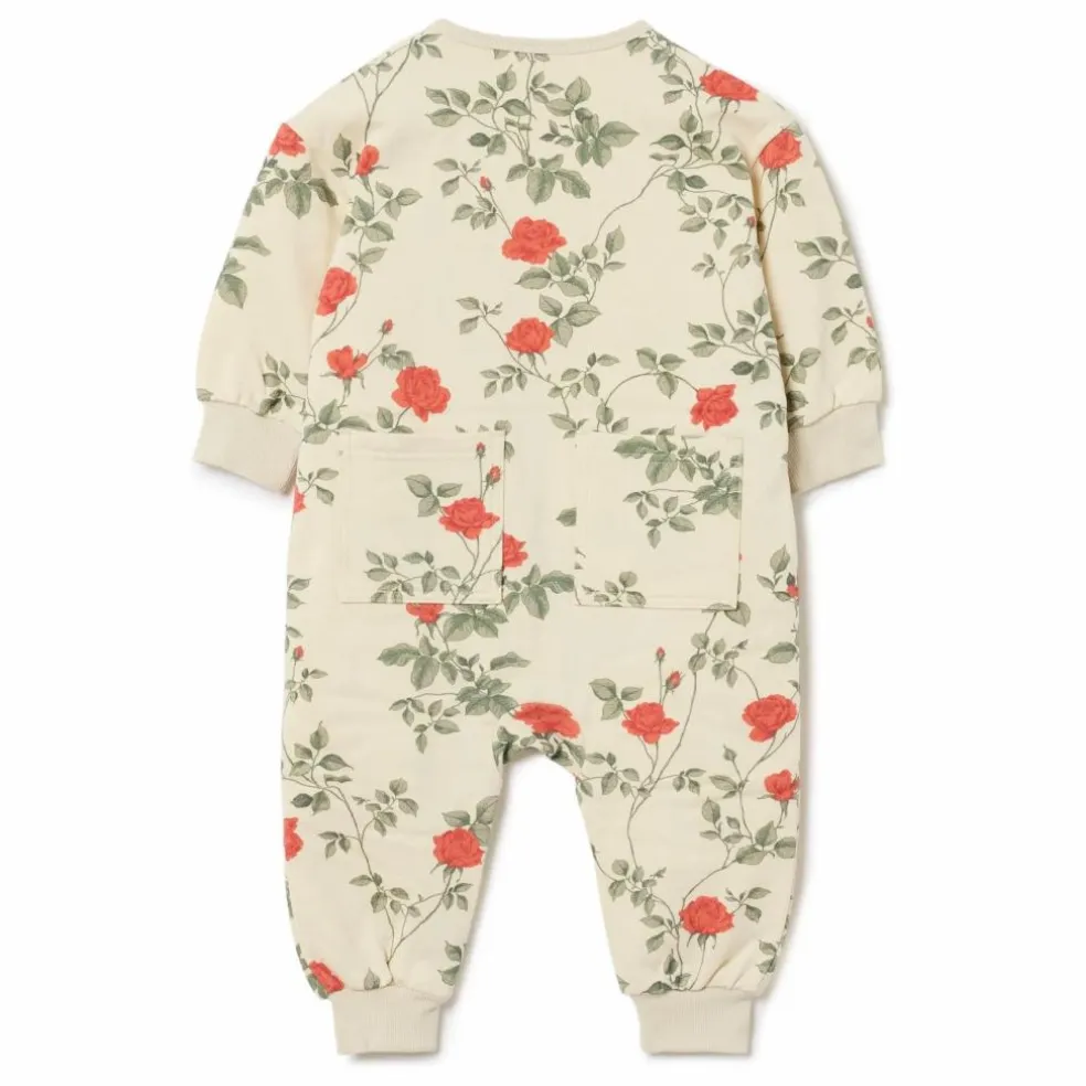 Combinaison Coton Bio Roses | Ecru