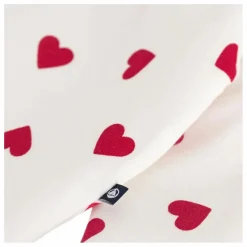 Combinaison Cœurs Coton Ouatiné | Blanc