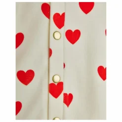 Combinaison Cœurs Velours Coton Bio | Blanc
