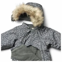 Combinaison de Ski Fleurie Façon Fourrure Matières Recyclées Nickie | Gris