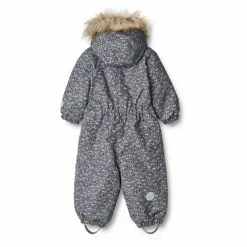 Combinaison de Ski Fleurie Façon Fourrure Matières Recyclées Nickie | Gris
