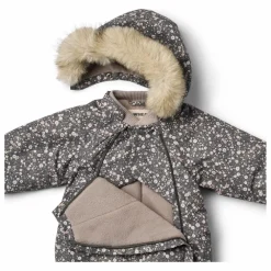 Combinaison de Ski Nicki Fleurie Fibres Recyclées | Gris foncé