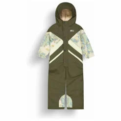 Combinaison de Ski Snowy Fleurie Fibres Recyclées | Vert kaki