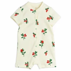 Combinaison Fleurie Coton Bio | Ecru