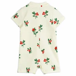 Combinaison Fleurie Coton Bio | Ecru