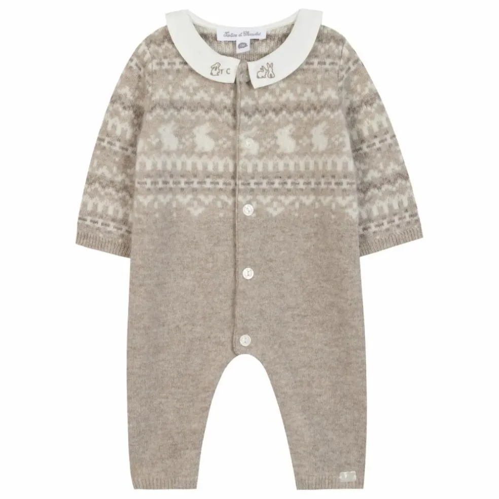 Combinaison Jacquard Cachemire | Grège