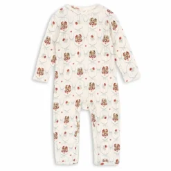 Combinaison Minnie Chiens Pointelle Coton Bio | Ecru
