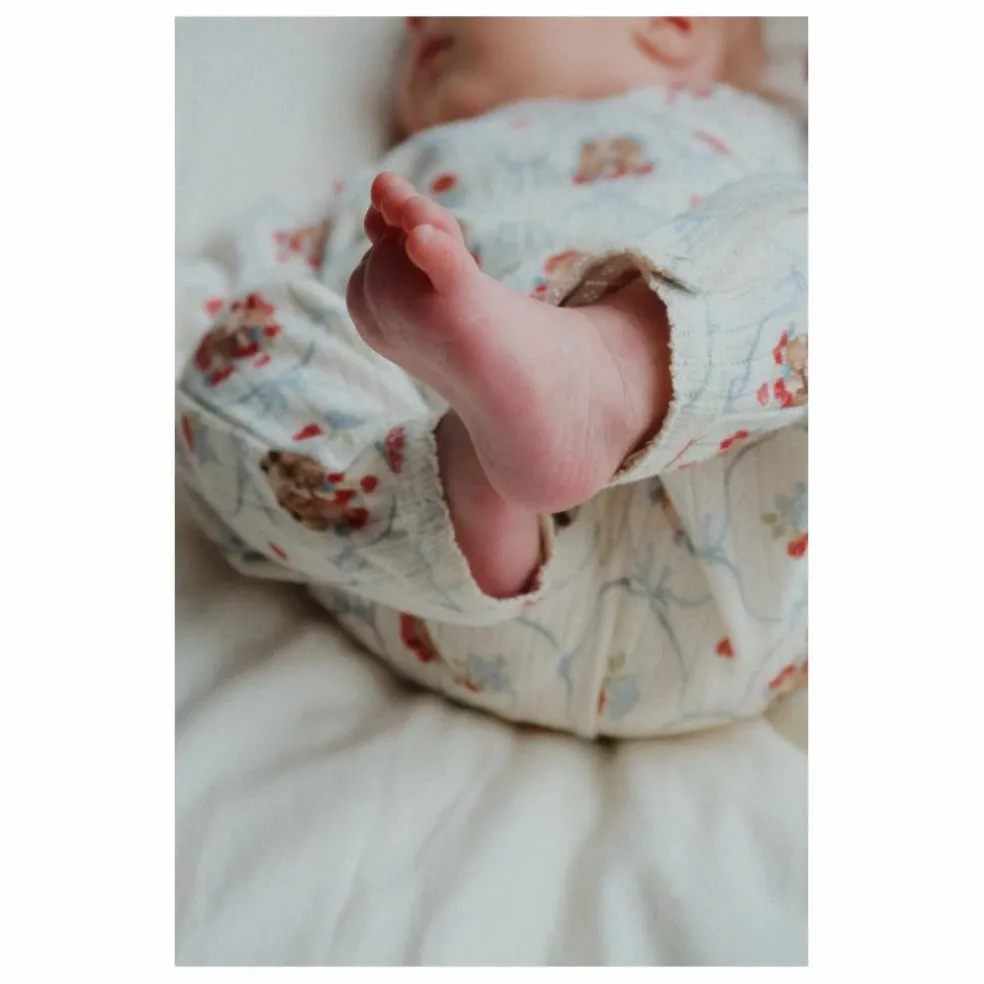 Combinaison Minnie Chiens Pointelle Coton Bio | Ecru