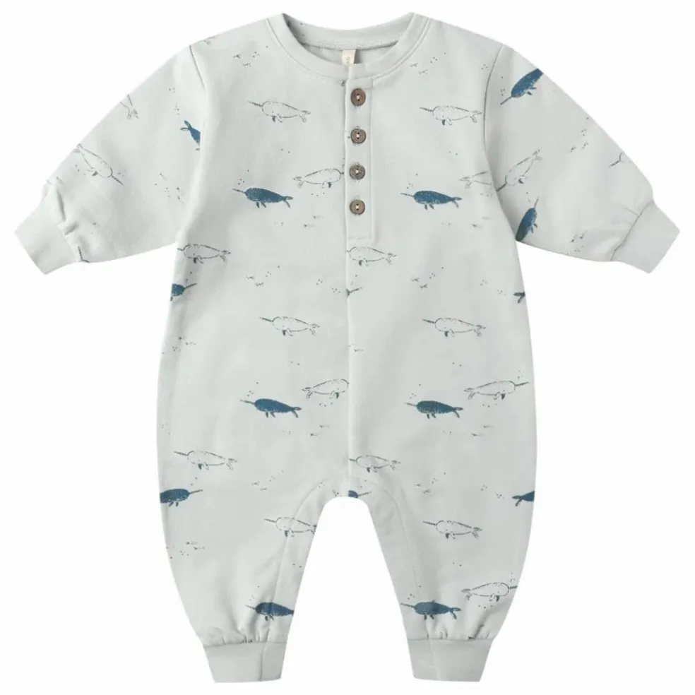 Combinaison Narvals Coton Bio | Bleu Clair