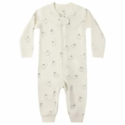 Combinaison Pingouins Coton Bio | Ivoire