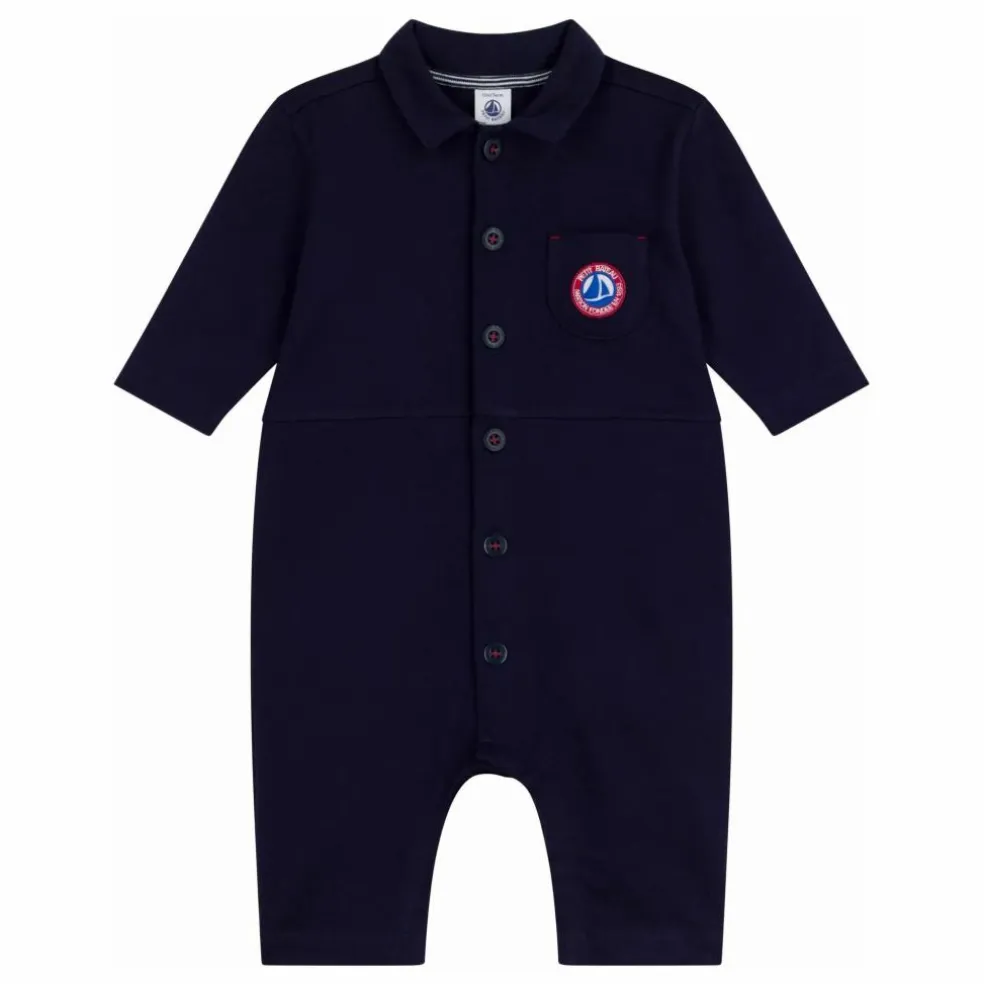 Combinaison Pompiste Jersey Coton Bio | Bleu nuit