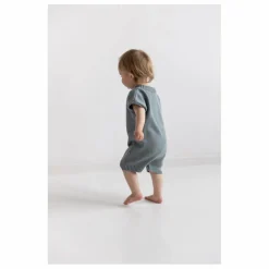 Combinaison Single Coton Bio | Bleu gris
