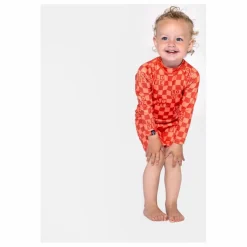 Combishort Anti-UV Checkered Love Fibres Recyclées | Corail