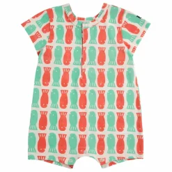 Combishort Poisson Coton Bio | Rouge