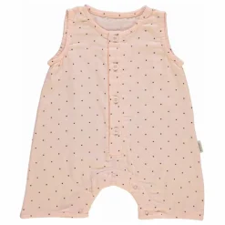 Combishort Poivre Pois Double Gaze de Coton Bio | Rose