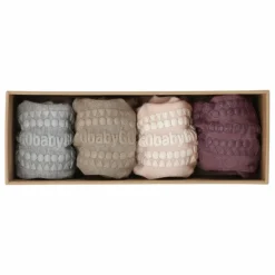 Combo Box 4 Chaussettes Antidérapantes Bamboo | Rose