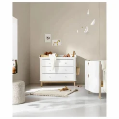 Commode à langer Wood 3 tiroirs | Chêne