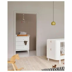 Commode à langer Wood 3 tiroirs | Blanc