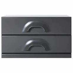Commode 2 tiroirs | Charbon